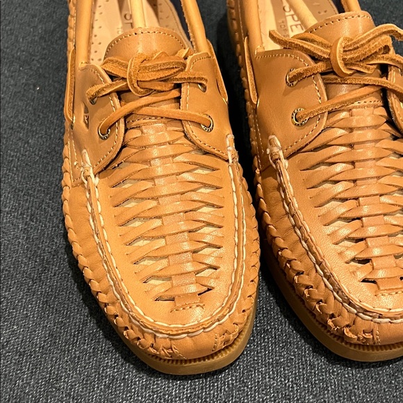 Sperry Brown Loafers 2 eye woven boat shoes new in box - Picture 7 of 10